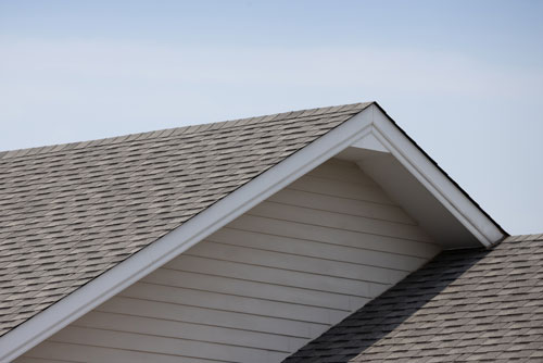 Roof shingles on top of the house