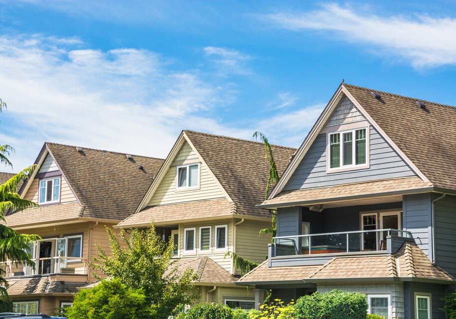 Multiple homes next to each other